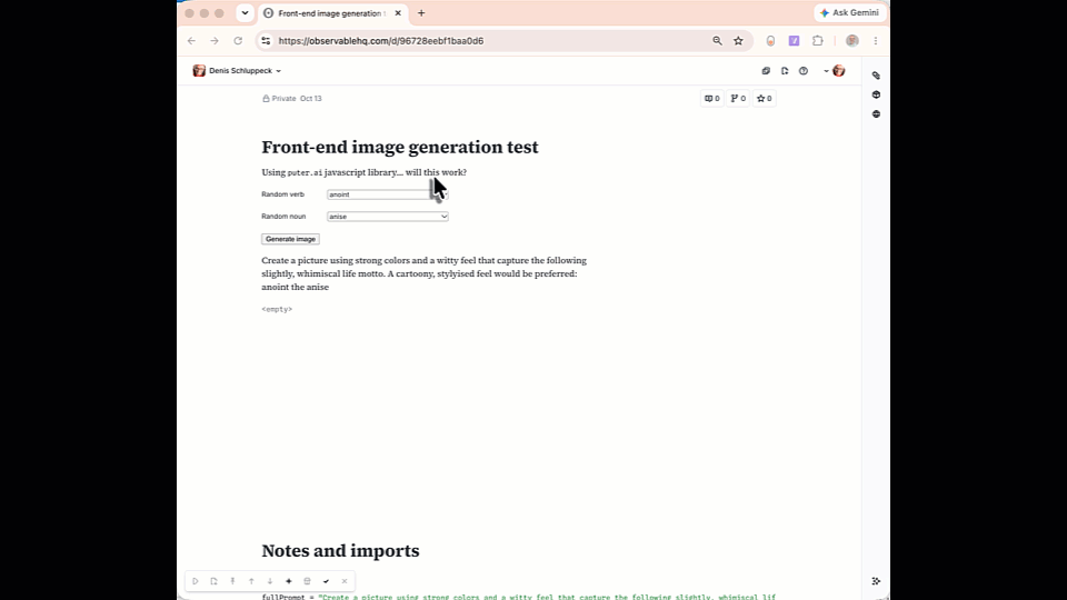 Image generation – Observable notebook